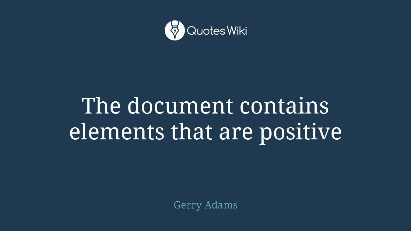 The document contains elements that are positive