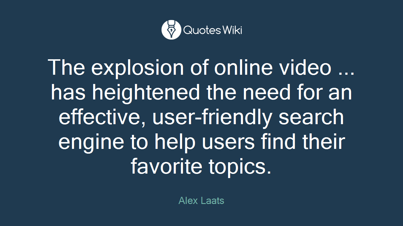 The explosion of online video ... has heightened the need for an effective, user-friendly search engine to help users find their favorite topics.