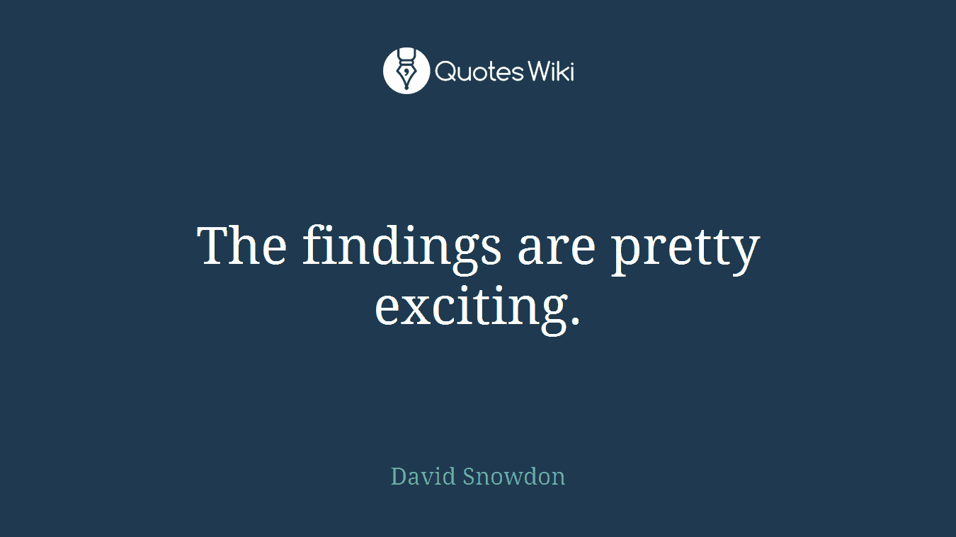 The findings are pretty exciting.