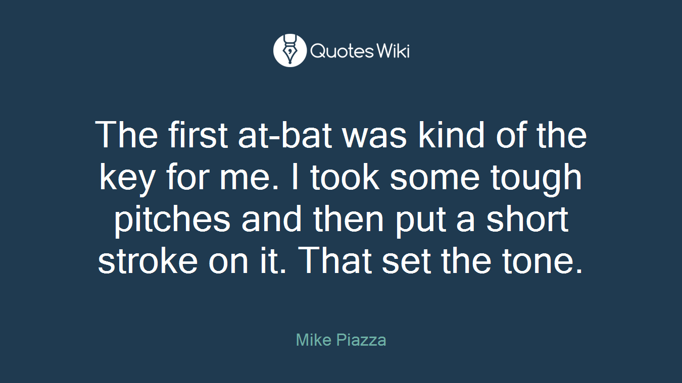 The first at-bat was kind of the key for me. I took some tough pitches and then put a short stroke on it. That set the tone.