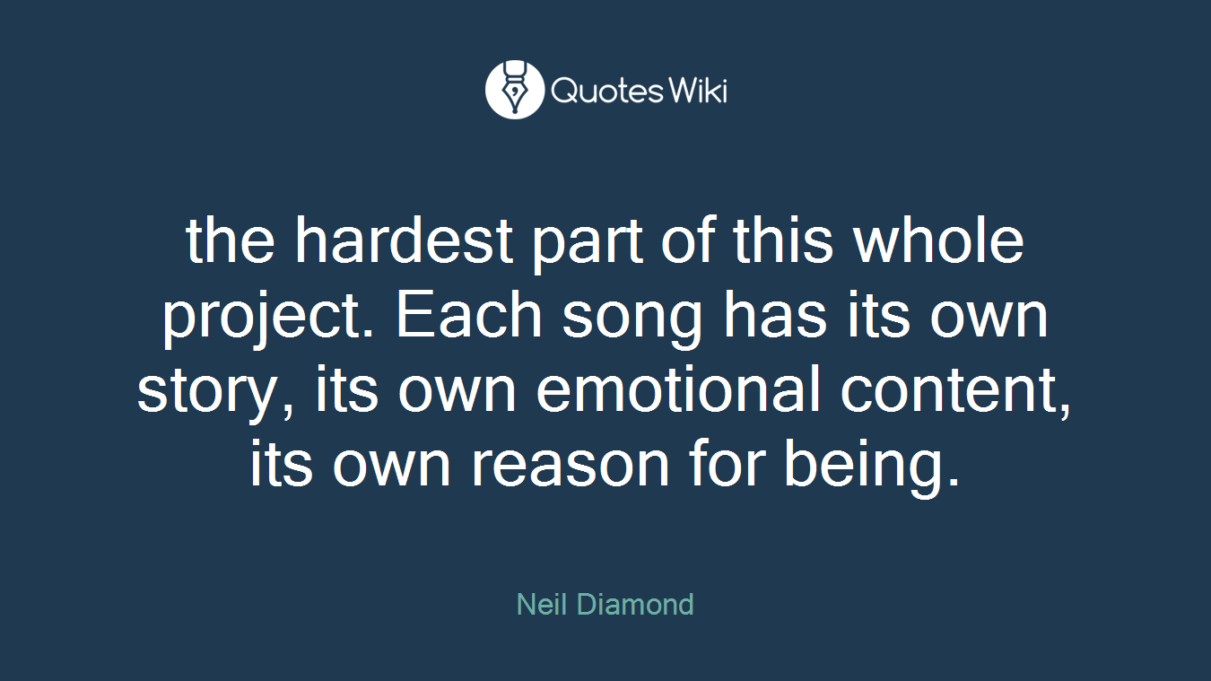 the hardest part of this whole project. Each song has its own story, its own emotional content, its own reason for being.
