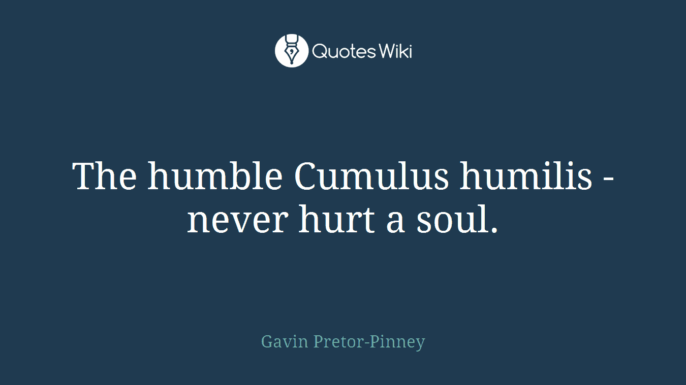 The humble Cumulus humilis - never hurt a soul.