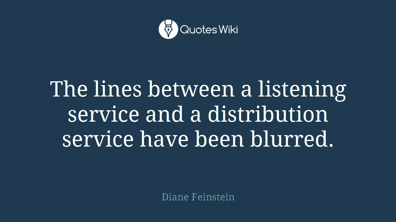 The lines between a listening service and a distribution service have been blurred.