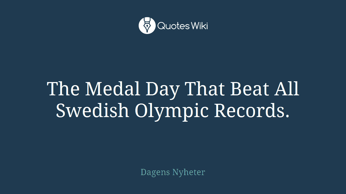 The Medal Day That Beat All Swedish Olympic Records.