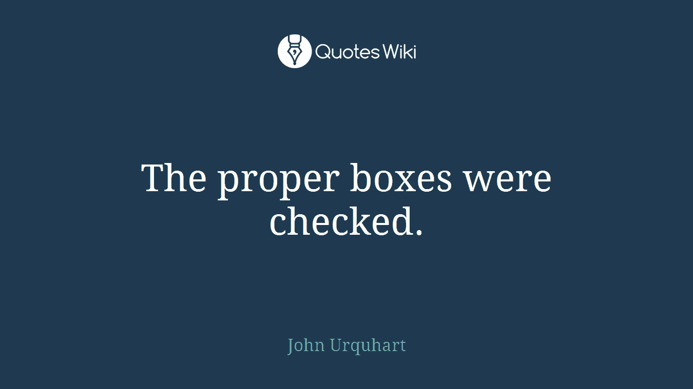 The proper boxes were checked.