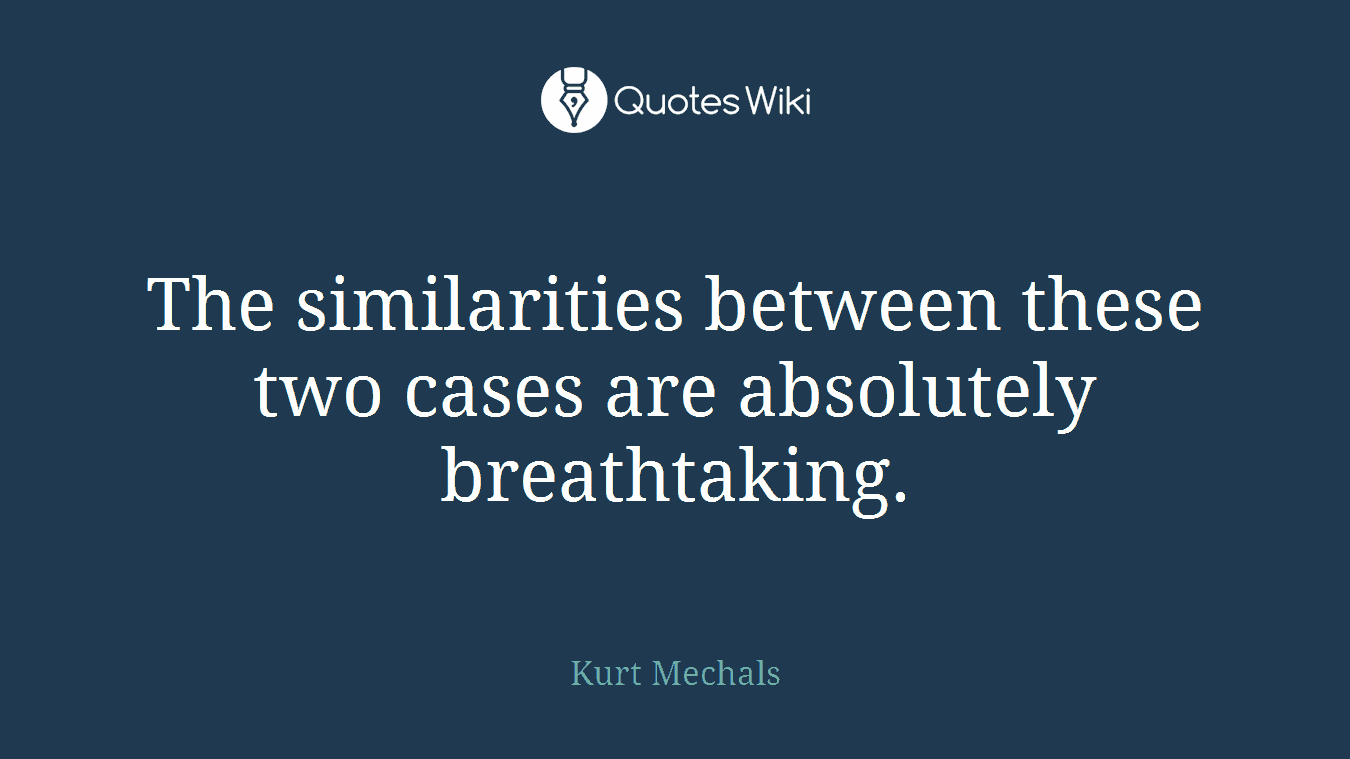 The similarities between these two cases are absolutely breathtaking.