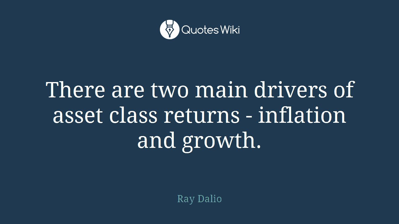 There are two main drivers of asset class returns - inflation and growth.