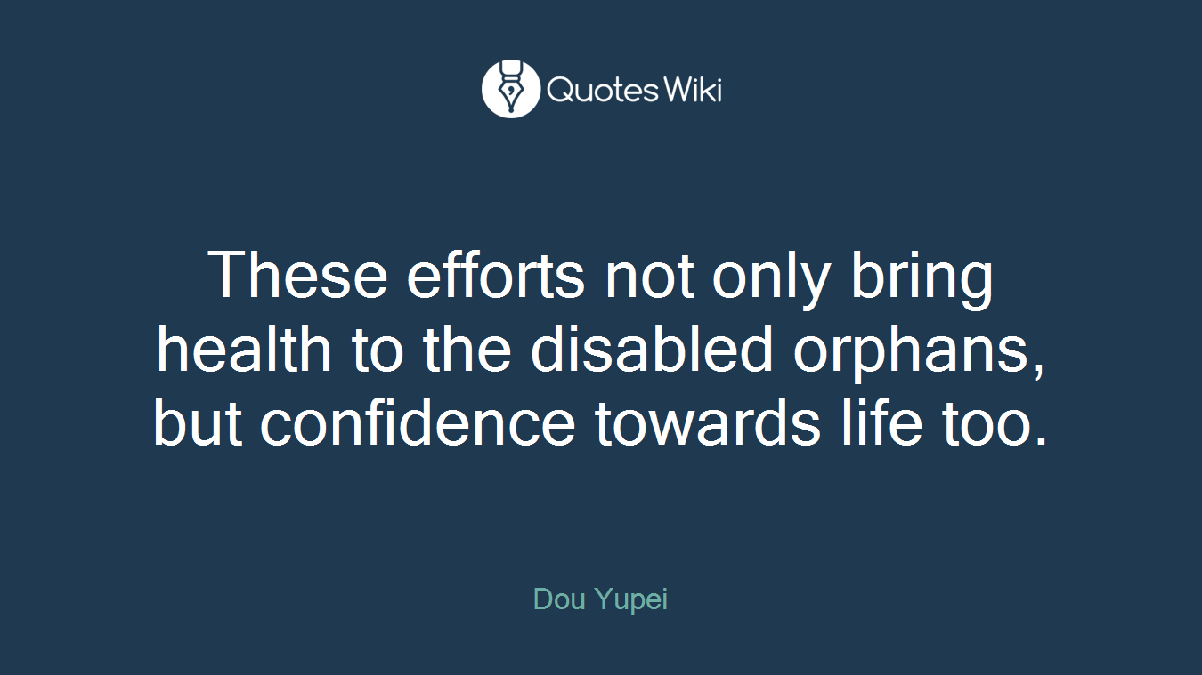 These efforts not only bring health to the disabled orphans, but confidence towards life too.