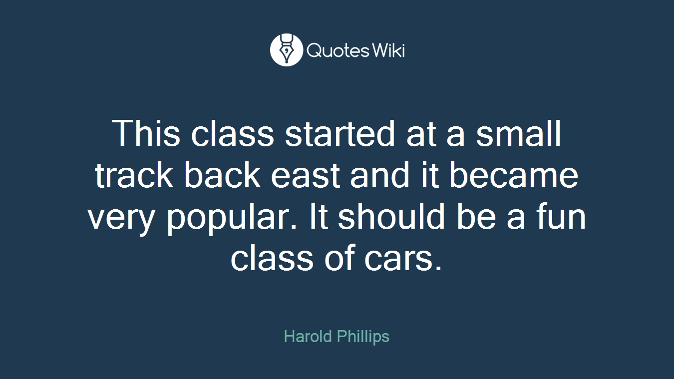 This class started at a small track back east and it became very popular. It should be a fun class of cars.