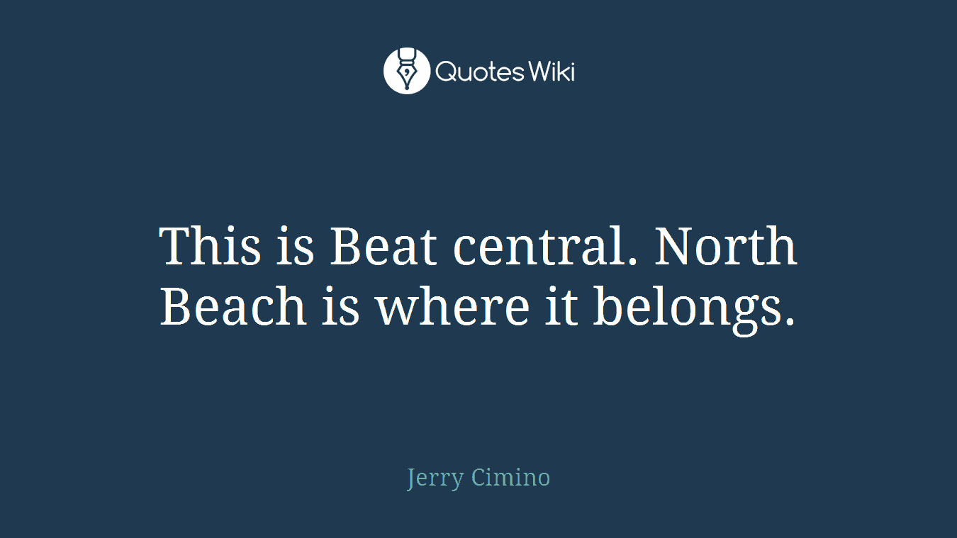 This is Beat central. North Beach is where it belongs.