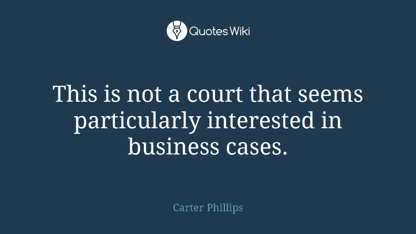 This is not a court that seems particularly interested in business cases.