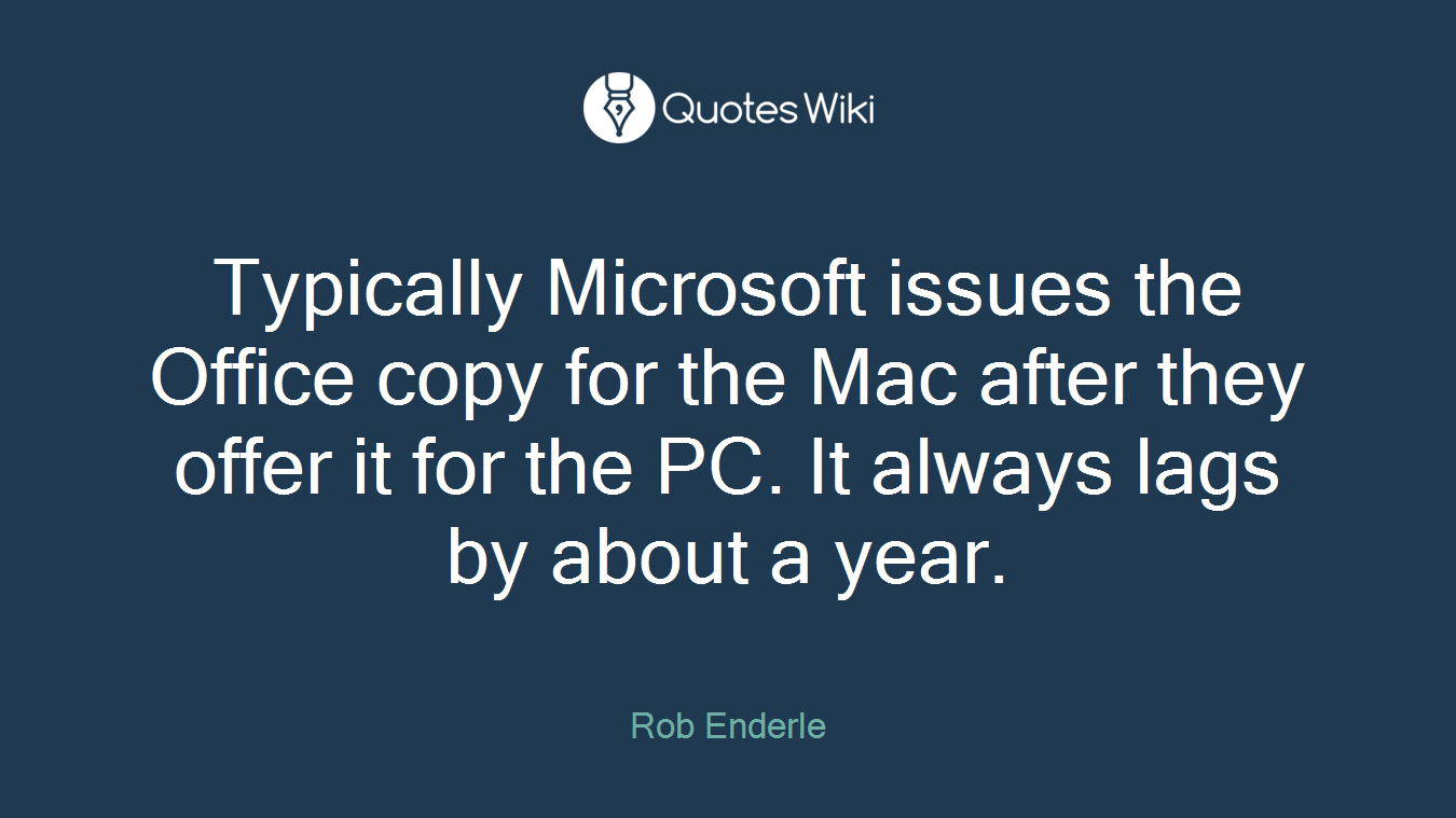 Typically Microsoft issues the Office copy for the Mac after they offer it for the PC. It always lags by about a year.