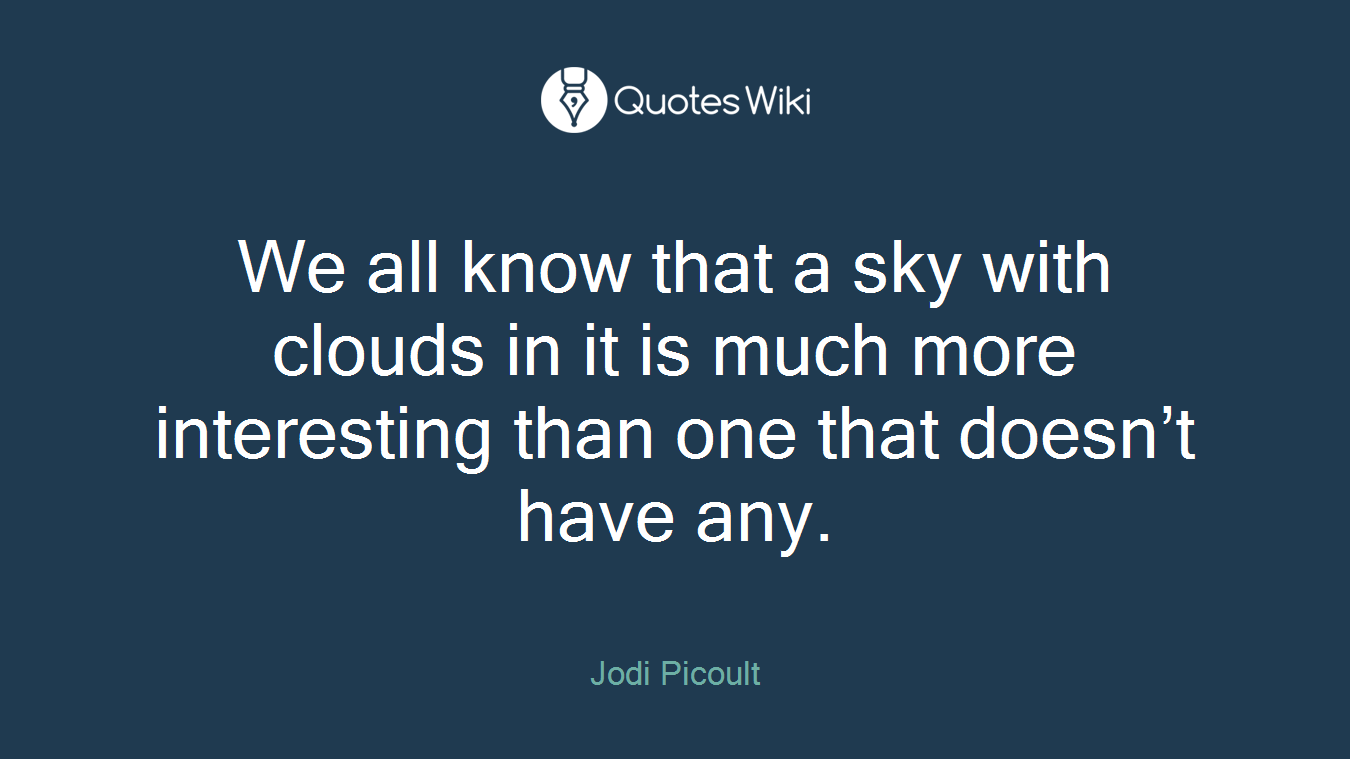 We all know that a sky with clouds in it is much more interesting than one that doesn’t have any.