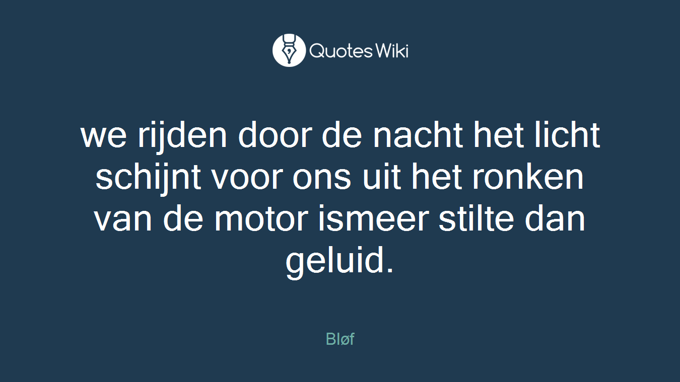 we rijden door de nacht het licht schijnt voor ons uit het ronken van de motor ismeer stilte dan geluid.