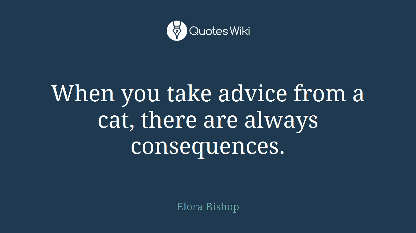 When you take advice from a cat, there are always consequences.