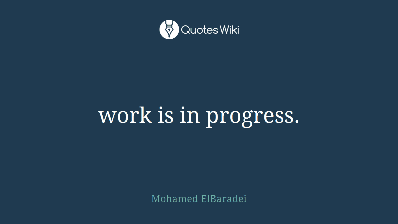 work is in progress.