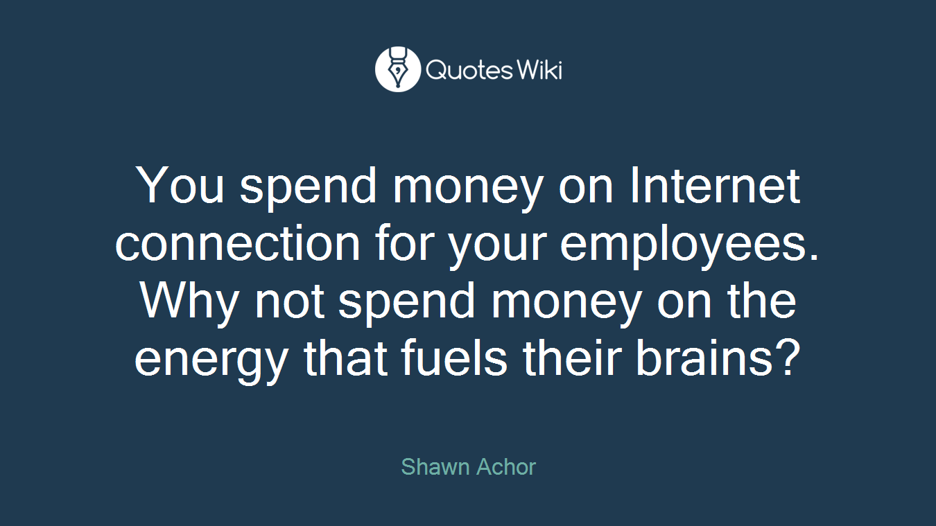 You spend money on Internet connection for your employees. Why not spend money on the energy that fuels their brains?