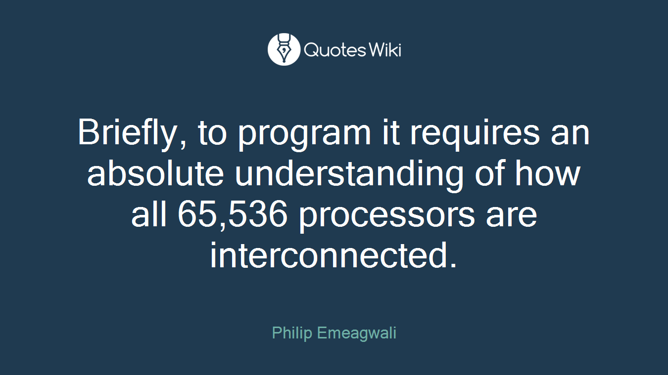 Briefly, to program it requires an absolute understanding of how all 65,536 processors are interconnected.