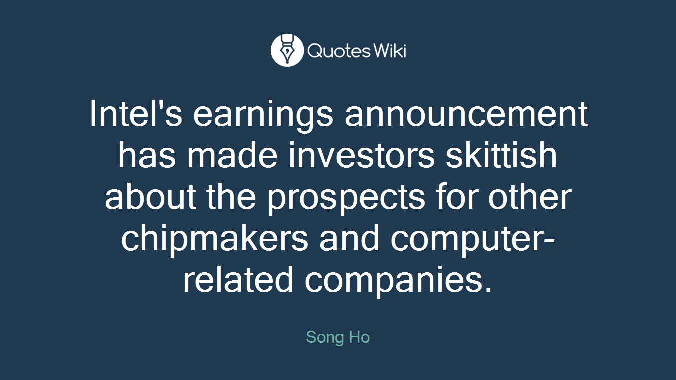 Intel's earnings announcement has made investors skittish about the prospects for other chipmakers and computer-related companies.