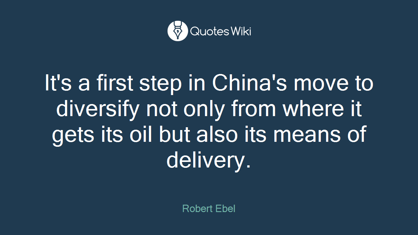 It's a first step in China's move to diversify not only from where it gets its oil but also its means of delivery.