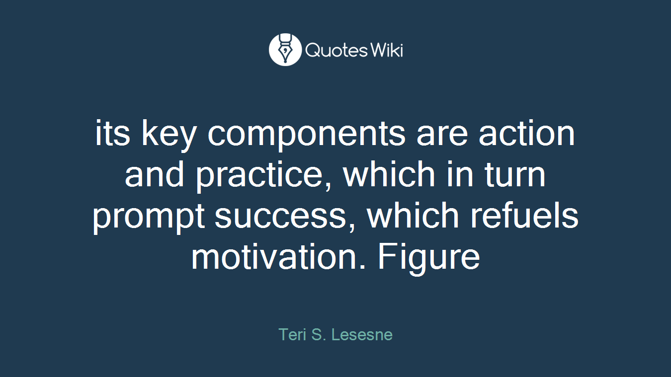 its key components are action and practice, which in turn prompt success, which refuels motivation. Figure