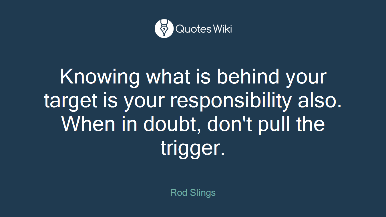 Knowing what is behind your target is your responsibility also. When in doubt, don't pull the trigger.