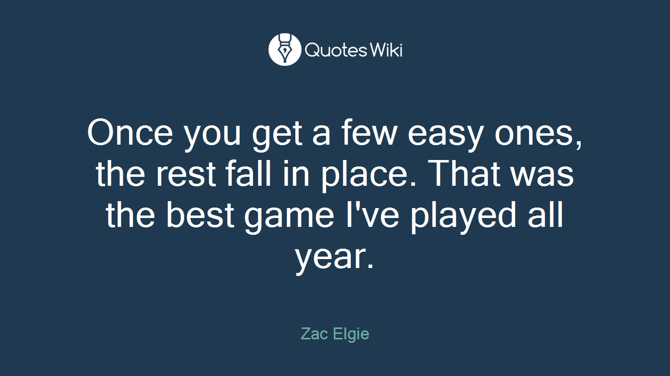 Once you get a few easy ones, the rest fall in place. That was the best game I've played all year.