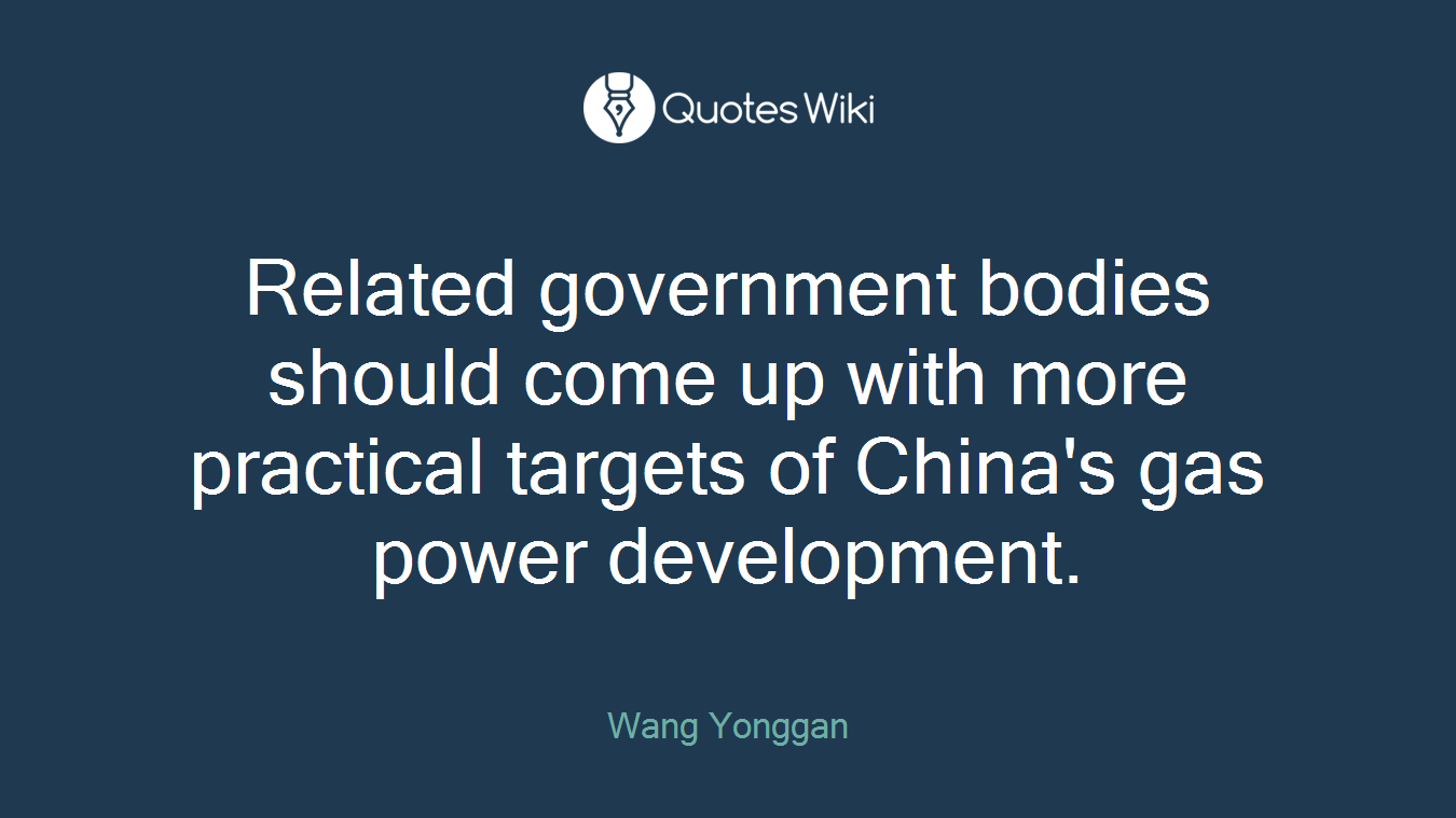 Related government bodies should come up with more practical targets of China's gas power development.