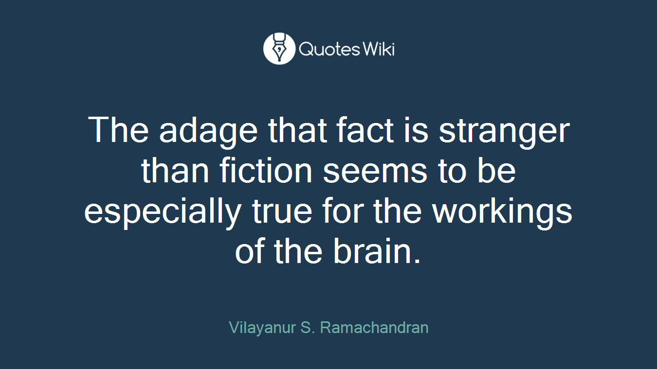 The adage that fact is stranger than fiction seems to be especially true for the workings of the brain.