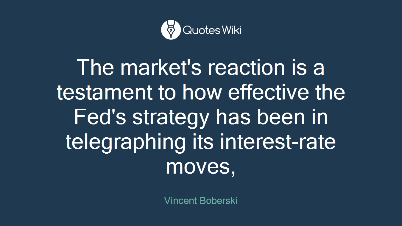 The market's reaction is a testament to how effective the Fed's strategy has been in telegraphing its interest-rate moves,