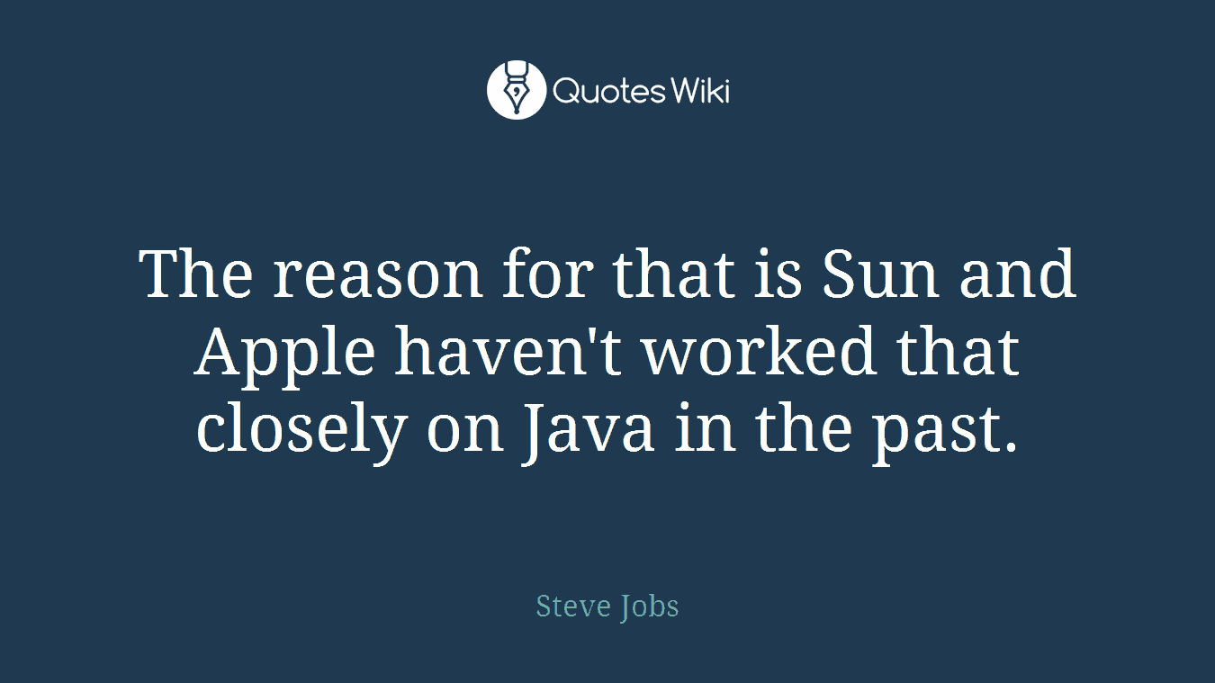 The reason for that is Sun and Apple haven't worked that closely on Java in the past.