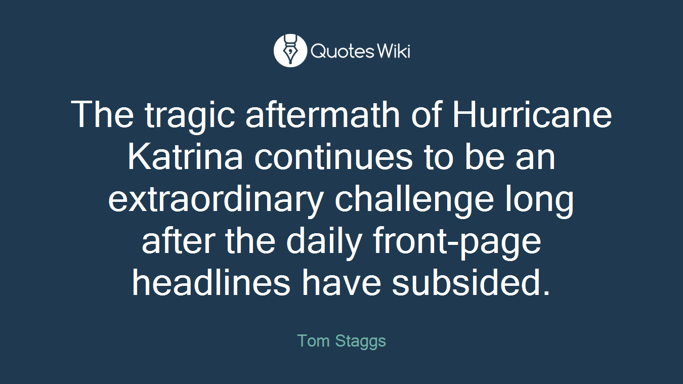The tragic aftermath of Hurricane Katrina continues to be an extraordinary challenge long after the daily front-page headlines have subsided.