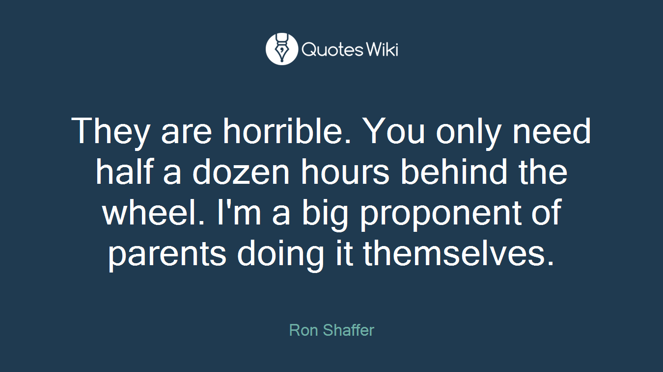 They are horrible. You only need half a dozen hours behind the wheel. I'm a big proponent of parents doing it themselves.