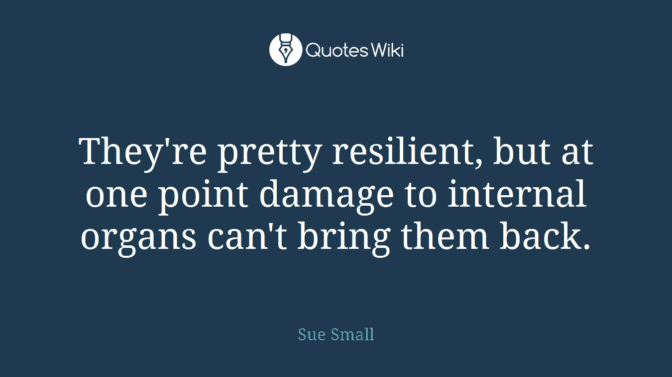 They're pretty resilient, but at one point damage to internal organs can't bring them back.