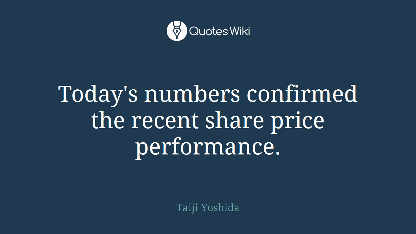 Today's numbers confirmed the recent share price performance.