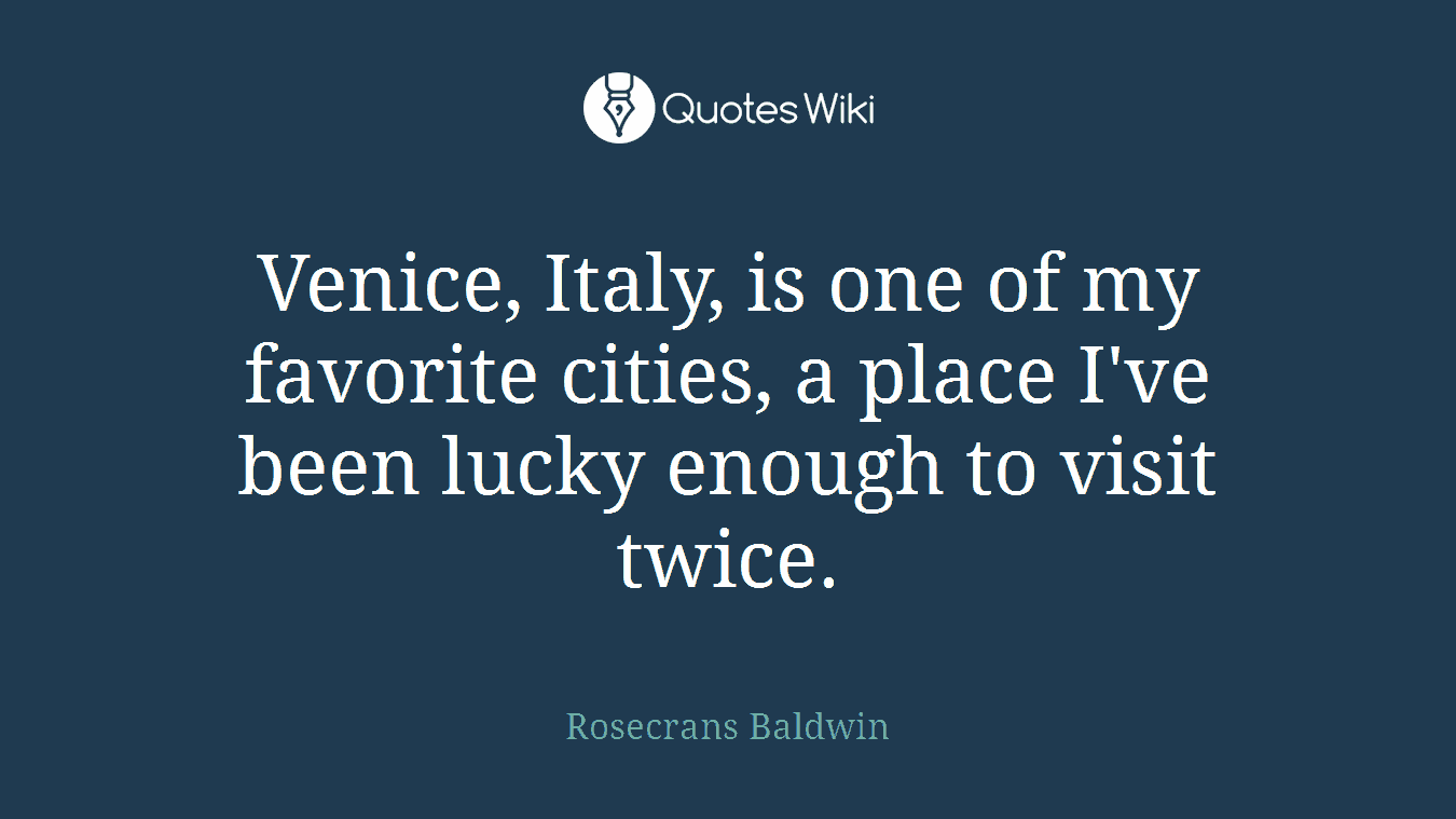 Venice, Italy, is one of my favorite cities, a place I've been lucky enough to visit twice.