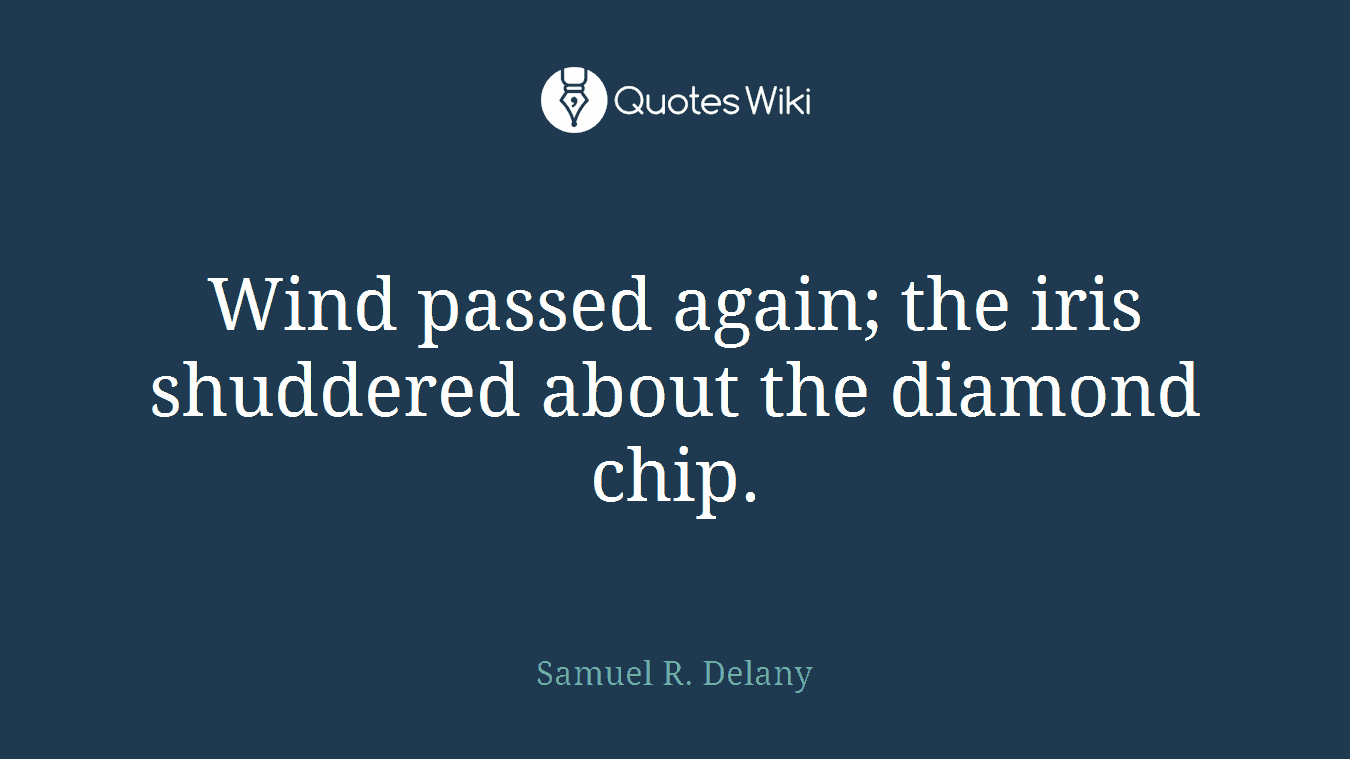 Wind passed again; the iris shuddered about the diamond chip.